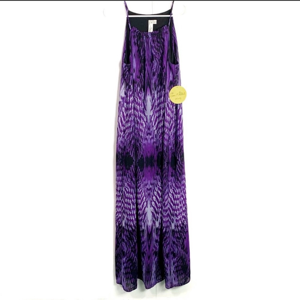 Emma & Michele Purple Sleeveless Boho Maxi Dress